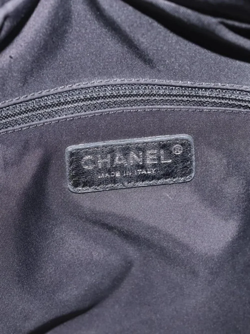 CHANEL Matelasse Tote Bag Coated Canvas Black Gold CC Auth bs35544